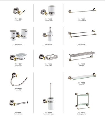 全銅鍍金衛浴掛件 奢華品質與工程批發的完美結合